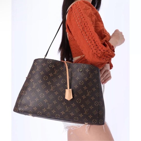Louis Vuitton Montaigne GM Satchel Brown Monogram Top Handle Handbag M41067 - Picture 1 of 14